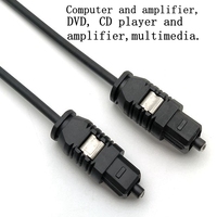 Câble audio à fibre optique TOSLINK mâle à mâle, prise en plastique avec gaine en PVC