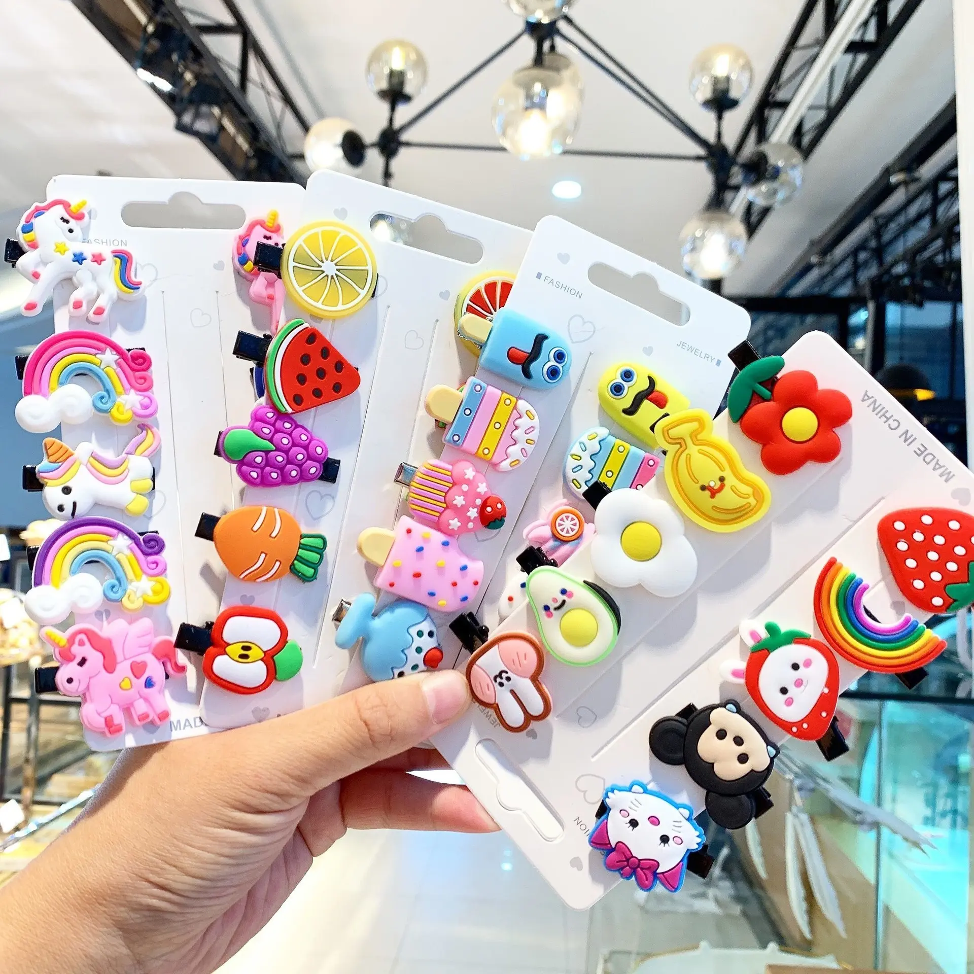 Fashion 10pcs/set Cute Flower Butterfly Fruit Candy Princess Girl Baby Kid Hair Clips Hairpins Barrettes Hair Accessories