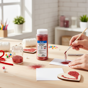 Peiyong Polvere Glitter Rossa 100G Modello 605202 per Artigianato Fai-da-Te e Decorazioni - Product Image 3