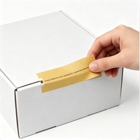 Étiquette autocollante en papier kraft à fermeture éclair facile à déchirer, autocollant de sécurité pour l'étiquetage des boîtes d'expédition et la fermeture des colis