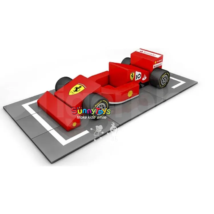 F1 Raceauto Rode Kleur Zachte Speelauto Voor Kinderfeestje