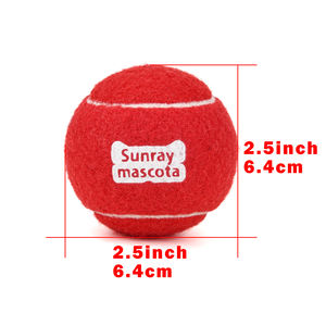 Sunraymascota Logo personalizzato gomma cane palla da Tennis cane cane interattivo per animali domestici giocattolo da masticare Pet <span class=keywords><strong>Squeaky</strong></span> palla da Tennis - Product Image 3