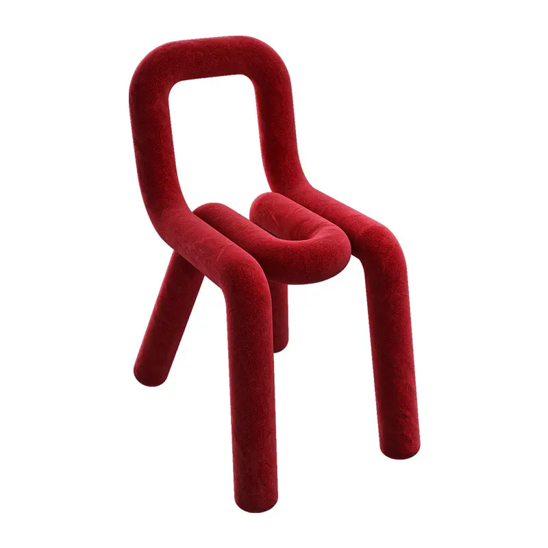 Creative מעצב מיוחד בצורת כורסא מעוקל S בצורת סרט כיסא פנאי כיסא מרפסת סלון עצלן כורסה