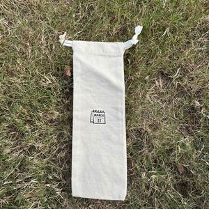 Reusable Natural Color <b>Drawstring</b> <b>Pouch</b> Bag Long Cotton Canvas Dust <b>Drawstring</b> Bag - Product Image 5