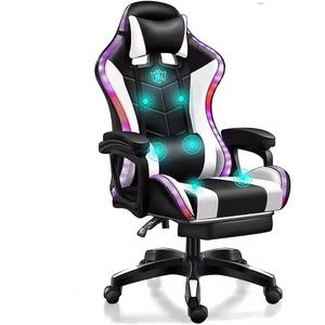 Nuevo Estilo de <span class=keywords><strong>Silla</strong></span> y Mesa de Juego de PU, Venta al por Mayor de Fábrica, <span class=keywords><strong>Silla</strong></span> Gamer Reclinable de Cuero con Barra de Luces LED, <span class=keywords><strong>Silla</strong></span> Gamer RGB <span class=keywords><strong>Racer</strong></span> - Product Image 2