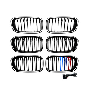 Bmw 1 Series F20 F21 Lci 2015 2019 Tri Color <b>Led</b> Grille Modification With <b>Light</b> Front Bumper Trim Cover - Product Image 2
