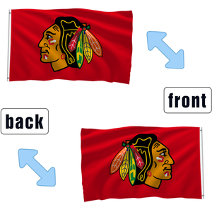 Drapeau de l'équipe des Blackhawks de <span class=keywords><strong>Chicago</strong></span> de la LNH, bannière en polyester résistant pour les événements sportifs, drapeau des Blackhawks de <span class=keywords><strong>Chicago</strong></span> de la LNH - Product Image 2