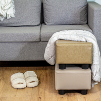 Repose-pieds petit tabouret Ottoman en cuir PU, siège moderne, repose-pieds sous le bureau, repose-pieds pour canapé