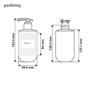 380ml 400ml PET Gradient Flat Shoulder Shampoo Shower Gel <b>Bottle</b> - High Beauty Body Wash Lotion Container Custom - Product Image 4