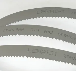 Utilisation de la machine de scie à ruban de coupe en métal Lame de scie à ruban bimétallique M42 pour différents types de matériaux métalliques