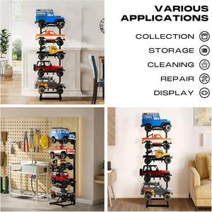 Support de présentation et de rangement durable pour voitures et camions RC à l'échelle <span class=keywords><strong>1</strong></span>/10, <span class=keywords><strong>1</strong></span>/12, <span class=keywords><strong>1</strong></span>/24, <span class=keywords><strong>1</strong></span>/<span class=keywords><strong>18</strong></span> SCX24 <span class=keywords><strong>TRX4M</strong></span> – Poste de travail pour outils - Product Image 5