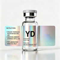 Étiquettes autocollantes personnalisées pour flacons de peptides avec logo, imperméables, holographiques, 3 ml, 5 ml, 10 ml, petites bouteilles