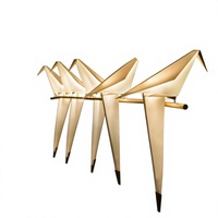 Lustre Grue d'Origami Nordique Postmoderne pour Chambre, Bureau, Dortoir, Café-bar, Lampe Oiseau, Fabrication OEM