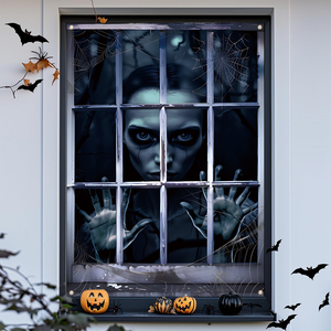 Décoration de toile de fond gothique pour Halloween 3,9*2,6 pieds en polyester, série Vampire, lumières d'horreur, écologique, durable, pour fêtes intérieures et extérieures - Product Image 5
