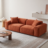 Canapé-lit modulaire multifonctionnel en tissu, garni d'éponge, trois places, pour salon et petit appartement