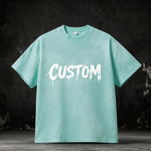 Impresión Personalizada Bajo Demanda para Hombres, Paquetes de Ropa Vintage, Camisetas al por Mayor de 220 g/m², Cuello Redondo, 100% Algodón, MOQ 1 Camiseta - Product Image 1