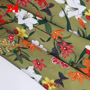 Kahn vendita calda morbida liscia fiore 85gsm chiffon del poliestere di stampa su tessuto di seta 100% di <span class=keywords><strong>raso</strong></span> puro - Product Image 2