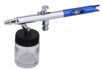 Pistolet de peinture à air comprimé Auto Art en cuivre et ABS, double action, alimentation par gravité, portable, écologique, pour nail art et décoration de gâteaux, à piston
