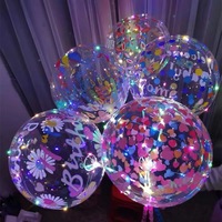 Ballons Bobo imprimés de 20 pouces, ballons lumineux imprimés, décorations de fête d'anniversaire colorées, ballons Bobo