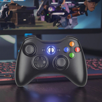 Manette de jeu sans fil 2,4 GHz pour PC/ avec moteur de vibration et portée de 8 m - C-STAR NS-5023