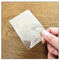 50 pièces/paquet de protège-cartes transparents en film de 200 microns, type popcorn, Toploader, à ouverture de 3 pouces, mini pochettes de protection pour cartes