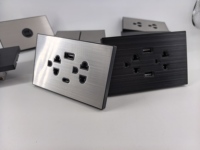 Accessoire électrique en acier inoxydable 118, 1 gang 1 voie + prise thaïlandaise, pour usage domestique et hôtelier, vente chaude