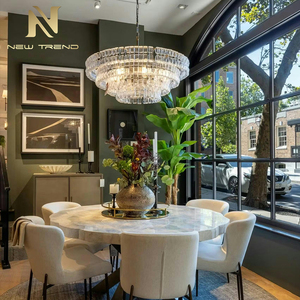 Lámpara de Araña de Cristal de Murano Italiano Ovalada, Estilo Posmoderno, de Latón, para Techo Alto, Ideal para Vestíbulo de Hotel, Sala de Estar o Restaurante - Product Image 2