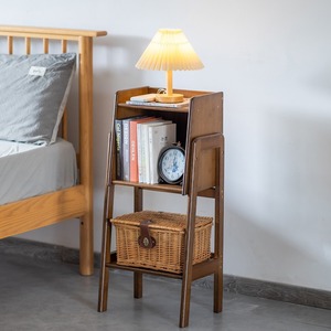 Estantería combinada Zhumei Residence, color nogal, estantería de almacenamiento para sala de estar o dormitorio, librero pequeño con respaldo - Product Image 4