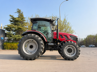 Tracteur agricole Ruijie 4x4 à transmission par engrenages, 40HP, 50HP, 70HP, 90HP, 100HP, avec cabine climatisée et chargeur frontal, robuste, garantie 1 an