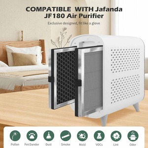 JAFAnOA <b>Air</b> <b>Purifier</b> Filter JF180 Activated Carbon <b>HEPA</b> Composite 197x191x24mm for Dust PM2.5 Removal - Product Image 3