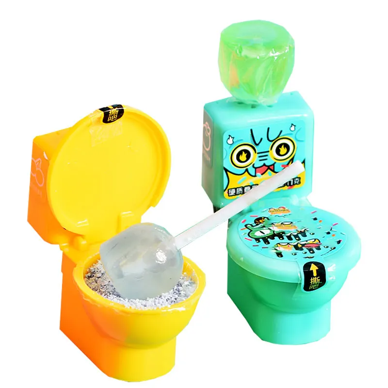 OEM Vente en gros personnalisé Offre Spéciale nouveaux bonbons jouets toilette sucette avec poudre aigre jouet bonbons bonbons