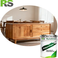 Revêtement liquide en polyuréthane écologique Runshine de qualité supérieure, laque transparente haute brillance durable pour meubles en bois, application au spray/pinceau/rouleau