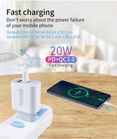 Chargeur de haute qualité US EU Type C Super Rapide PD20W Adaptateur de chargeur pour iPhone 17 16 15