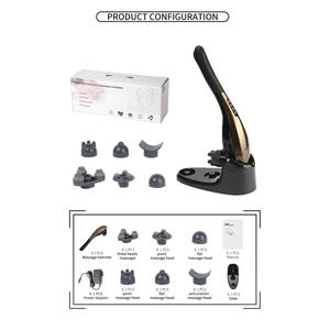 Machine de massage électrique OEM à double tête Pistola De Masajes dos infrarouge <span class=keywords><strong>thermique</strong></span> vibrant corps machine de massage par tapotement des tissus profonds - Product Image 6