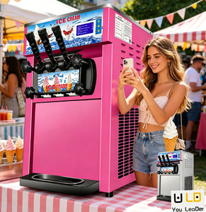 Máquina de Helado Suave Comercial de Acero Inoxidable LD - 1900W 220V/110V, Garantía de Un Año, Mini Máquina Automática de Helado Suave - Product Image 5