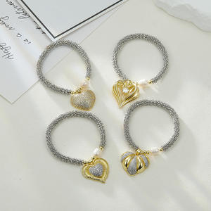 IPMIN <span class=keywords><strong>bracciale</strong></span> in argento Vintage per le donne 18K placcato oro cuore ottone alla moda <span class=keywords><strong>fiocco</strong></span> <span class=keywords><strong>di</strong></span> <span class=keywords><strong>neve</strong></span> accessori per braccialetti - Product Image 1