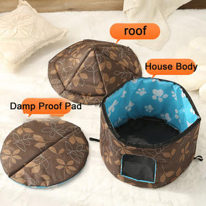 Außenbereich wasserdichtes Oxford-Kind Wildkatzenhaus für Winter Katzen isoliert wasserdicht warm wetterfest Haustierbett kleines Hundebett - Product Image 6