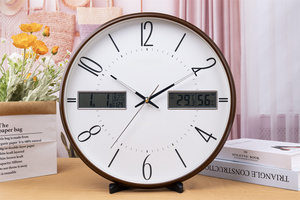 빛나는 다기능 날짜 평일 온도 습도 표시 벽시계 - Product Image 5