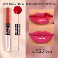 Brillo Labial Vegano Mineral Herbal Brillante de Etiqueta Privada HKH, Hidratante, Resistente al Agua y a las Besos, Efecto Peel-off, Humectante y de Larga Duración