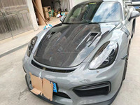 适用于保时捷 981 碳纤维车身套件 981 升级版 GT4 RS 风格碳纤维引擎盖保险杠