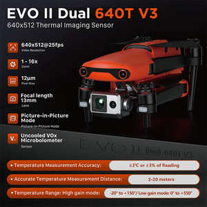 <span class=keywords><strong>AITEL</strong></span> EVO II Dual 640T V3 Dron profesional contra incendios 640x512 25Hz Sensor de imagen térmica 15km Retroiluminación LED de gran alcance 5,8g - Product Image 3
