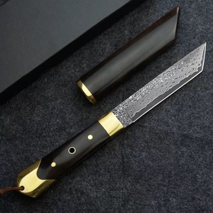 มีดต่อสู้คุณภาพสูง ลายเกล็ดมังกร แบบยุทธวิธี ปรับแต่งได้ตามต้องการ OEM DIY ใบมีดสแตนเลสเกรดสำหรับใช้งานกลางแจ้ง พร้อมปลอกไม้ - Product Image 2