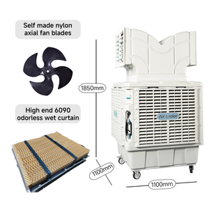 Refroidisseur d'air évaporatif <span class=keywords><strong>mobile</strong></span> industriel de grande taille 22000CMH avec moteur AC et pompe, écologique, économie d'énergie, portable - Product Image 4