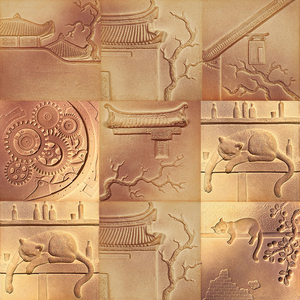 Großhandel Wabi-Sabi-Stil Zen Rechteckige Keramik-Wandfliesen Wasserdicht Langlebig Handgefertigt Vorgeklebt für Innen- und Außenbereich - Product Image 4