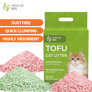 Litière pour chat en tofu agglomérante naturelle, écologique, multi-parfumée, jetable dans les toilettes, vente en gros d'usine - Product Image 3