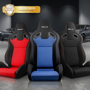 Siège de voiture de course en tissu Speedster SSCUS SP-FABRIC personnalisable OEM de qualité supérieure avec support ergonomique et surpiqûres sport élégantes - Product Image 1