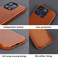 Nouvelle mode de luxe marque à la mode étui pour iphone personnalisé fabrication en cuir véritable étui de téléphone portable pour 17 16 Pro Max 15 14 13 Plus