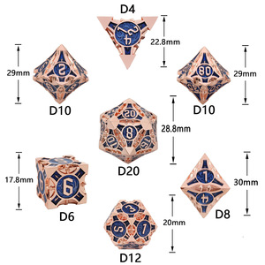 <span class=keywords><strong>Dungeons</strong></span> <span class=keywords><strong>and</strong></span> <span class=keywords><strong>Dragons</strong></span> DND Juego de mesa Metal Dice Set 7 <span class=keywords><strong>Magic</strong></span> Blue Powder D6 One DDD002-4 - Product Image 2