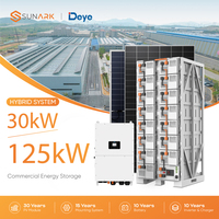 Sistem Energi Surya Hibrida Off Grid 30KW 100KW 125KW Panel Surya Dengan Baterai dan Inverter Paket Surya Lengkap untuk Komersial