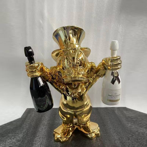Figura Decorativa de Pato <span class=keywords><strong>Scrooge</strong></span> de Alta Calidad en Color Personalizado, Estilo Pop Art, con Botella de Champán, para Decoración del Hogar y la Oficina - Product Image 3